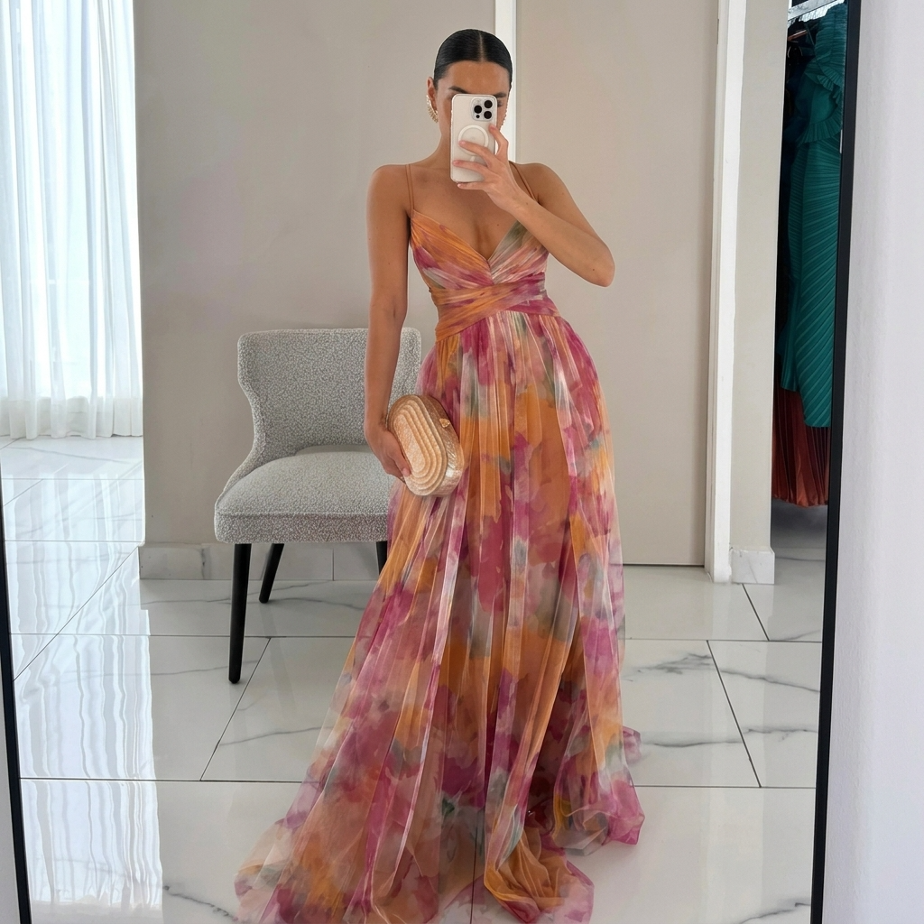 Margarida - Robe Maxi à Imprimé Floral