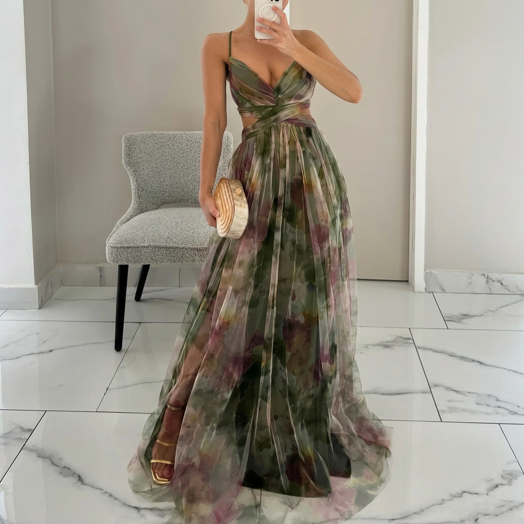 Margarida - Robe Maxi à Imprimé Floral