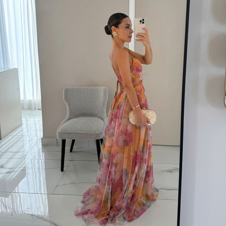 Margarida - Robe Maxi à Imprimé Floral