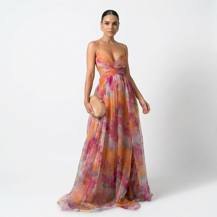 Margarida - Robe Maxi à Imprimé Floral