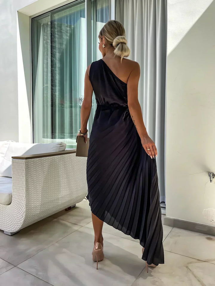 Eya™ | Robe Maxi Florale Élégante à Une Épaule