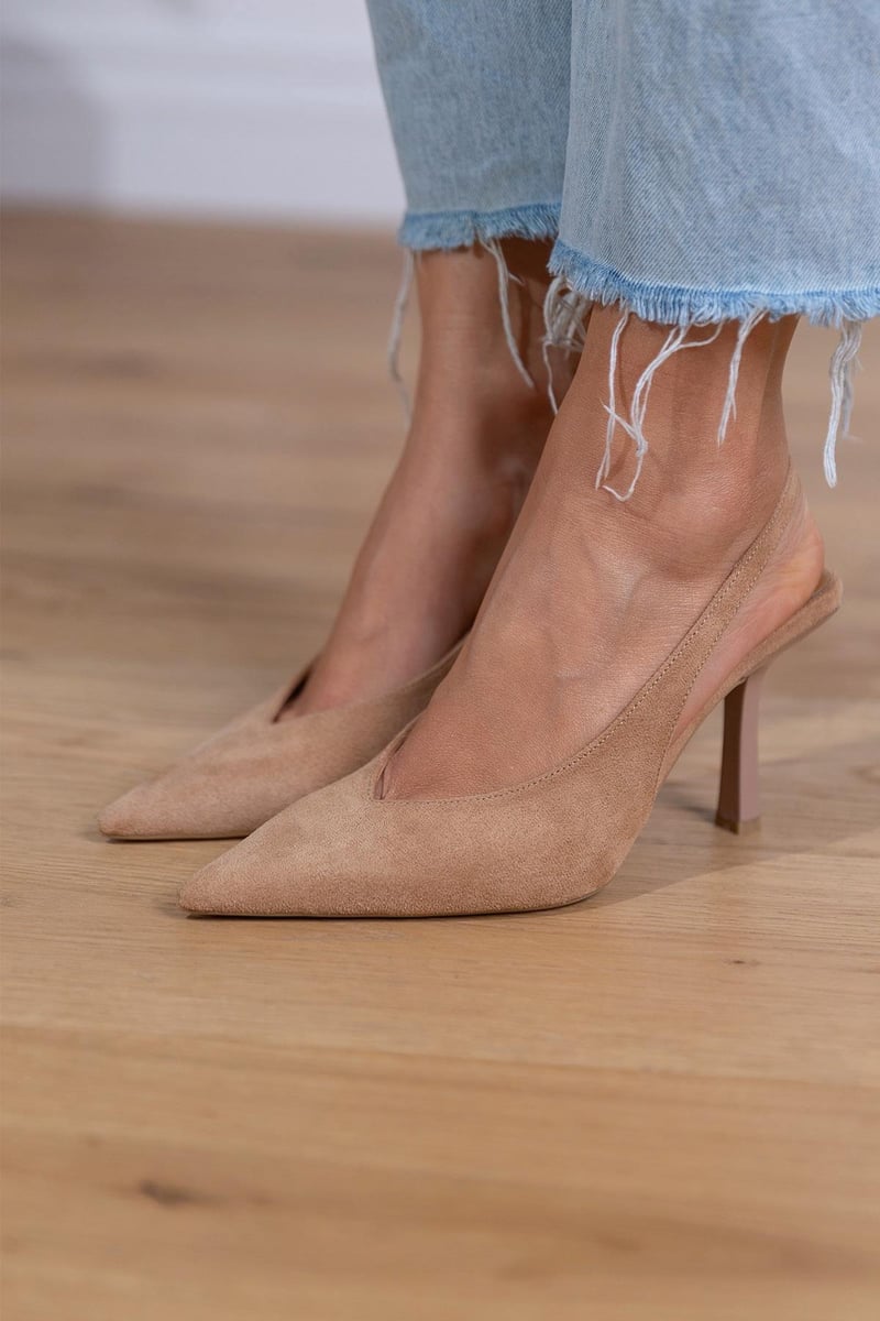 Marlena™ | Chaussures à talons ouverts nude avec talon fin